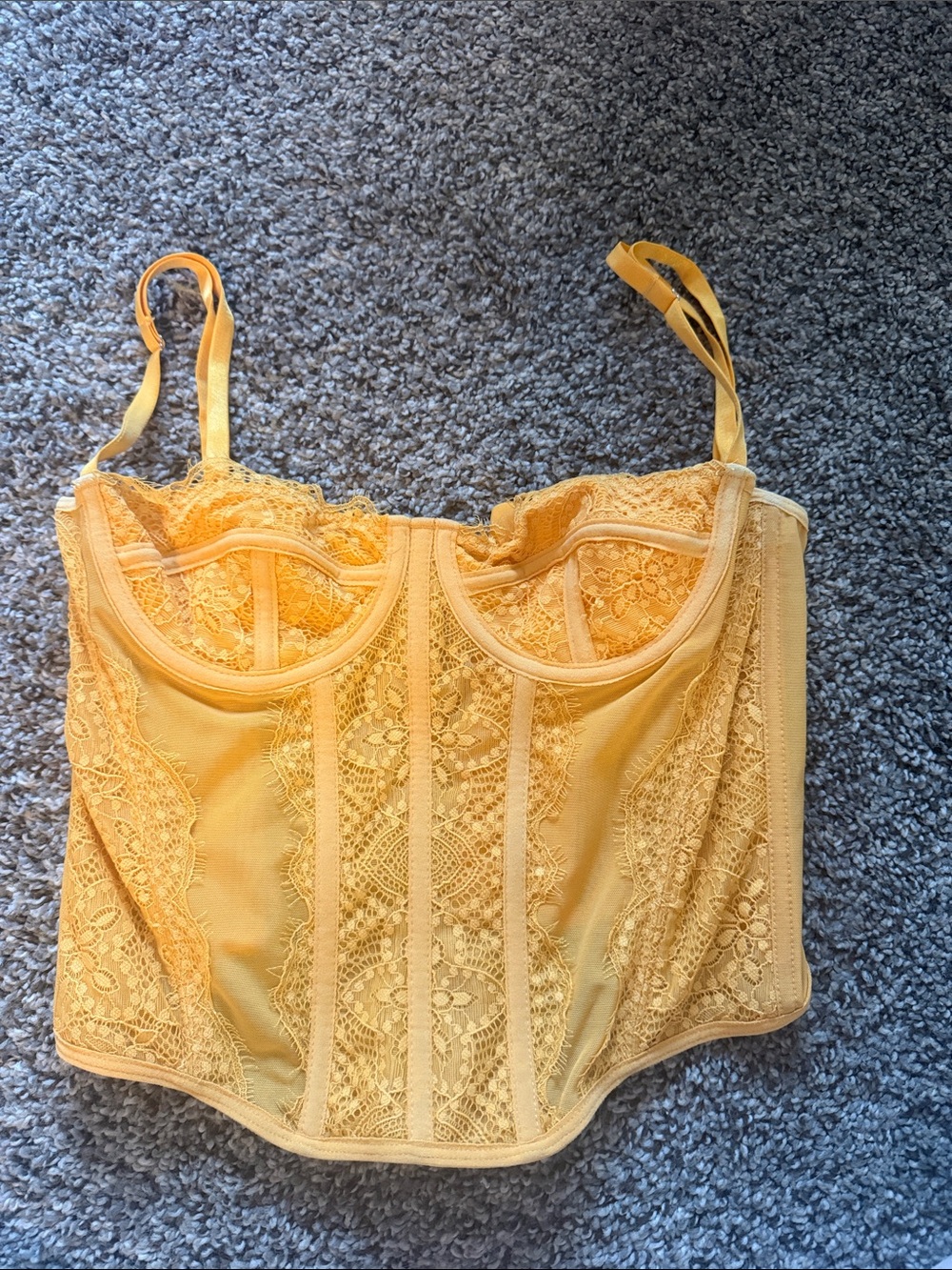 Sunshine Lace Longline Bustier Corset Top